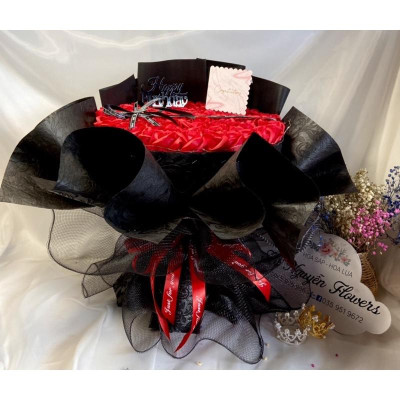 -BÓ HOA HỒNG SÁP 99 BÔNG