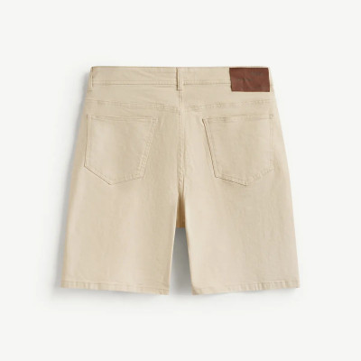 Quần short denim nam màu be form straight basic - RT 10S25DPS010 | ROUTINE CÀ MAU