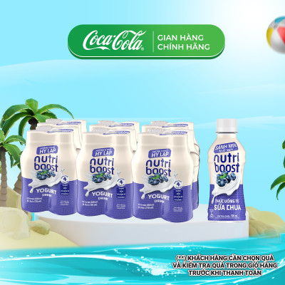 Lốc 24 Chai Thức Uống từ Sữa Chua Nutriboost Vị Việt Quất (170ml/chai)_TK