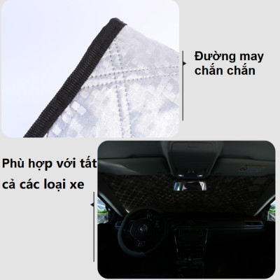 Tấm Bạt Chắn Nắng Kính Lái Xe Ô Tô A551 Có Tai Chụp Gương Chiếu Hậu 2 Bên