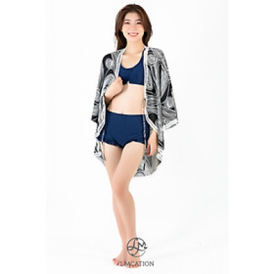 Áo Khoác Kimono LMcation Mara - Sóng Đen 