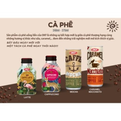 Cà phê Mocha OKF Hàn Quốc 240ML x 6 chai