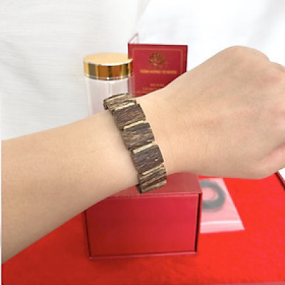 Lách bì dầu đeo tay trầm hương tự nhiên vòng tay nam nữ phong thuỷ may mắn bình an - Xưởng Mộc Việt