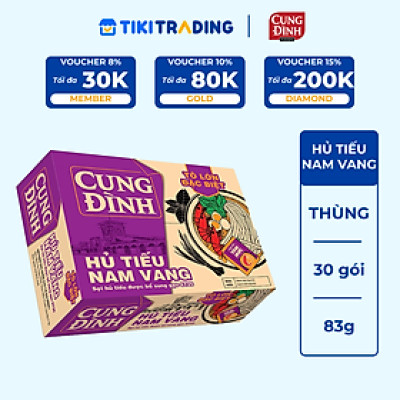 Thùng 30 gói Hủ Tiếu Nam Vang Cung Đình (83g x 30 gói)