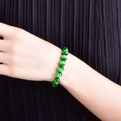 Vòng tay phong thủy đá opal mắt mèo mệnh Thủy và mệnh Mộc 8mm