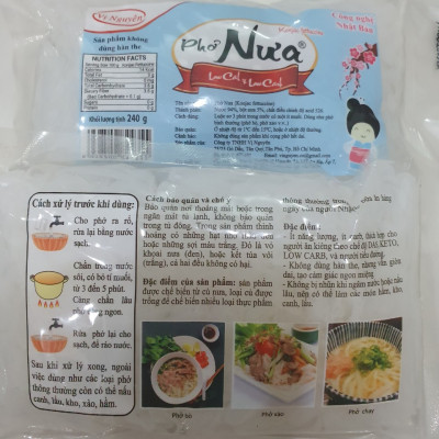 Combo 7 Gói Phở Nưa Vị Nguyên Das Keto 240g