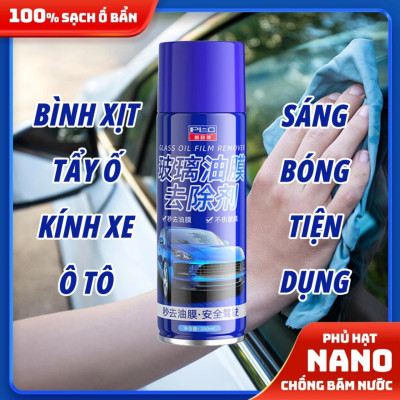 Sản Phẩm Tẩy Rửa Kính Ô Tô, Gương Chiếu Hậu - Bình Xịt Tạo Bọt Phủ Hạt Nano Chống Bám Nước
