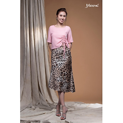 Váy đuôi cá beo lụa cát LM102404 [BST Da Beo]