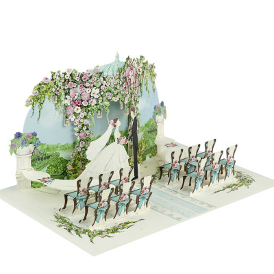 Thiệp 3D Pop Up Lễ Cưới Ngoài Trời – Thiệp Cổng Hoa Đám Cưới, Thiệp Chúc Mừng Wedding Sang Trọng, W15