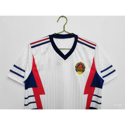 Áo Bóng Đá Retro Tuyển Nam Tư 1990 - Sân Khách bản cao cấp vải Cotton Polyester