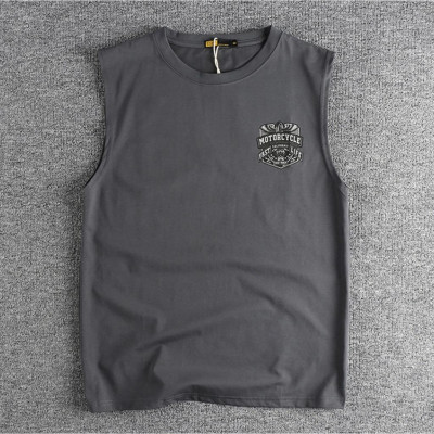 Áo thun không tay phong cách Retro_Biker_dã ngoại