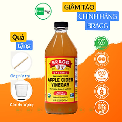 Giấm táo hữu cơ Bragg - Organic Apple Cider Vinegar