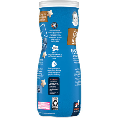 Thực Phẩm Bổ Sung Bánh Ăn Dặm Gerber Puffs vị Việt Quất 42g dành cho trẻ trên 8 tháng tuổi