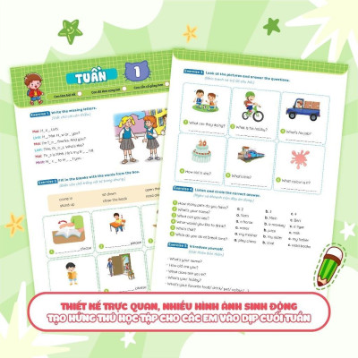 Sách - Phiếu Bài Tập Cuối Tuần Tiếng Anh 4 - Megabook