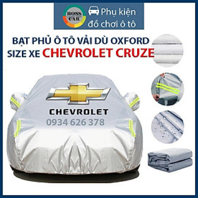 Bạt phủ trùm xe ô tô Chevrolet Cruze 3 lớp tráng bạc thông minh, chất cao cấp, áo chùm bảo vệ xe 4,5,7 chỗ