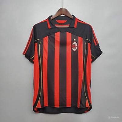 Áo Bóng Đá Retro AC Milan 2006 - Sân Nhà bản cao cấp vải Cotton Polyester