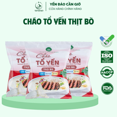 Yến Đảo - Thùng 30 Gói Cháo Yến Thịt Bò Thơm Ngon Tiện Dụng Giàu Dinh Dưỡng Cho Mọi Nhà