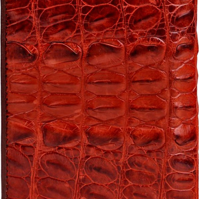 Ví Nam Da Cá Sấu Gai Đuôi Kiểu Đứng Huy Hoàng HT2259 (12.5 x 10 cm) - Nâu Đỏ