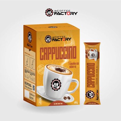 Thùng 24 hộp cà phê Cappuccino hòa tan The Coffee Factory (Hộp 15 gói x 16g)