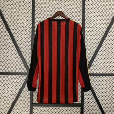 Áo Bóng Đá Retro AC Milan 2013 Dài Tay - Sân Nhà bản cao cấp vải Cotton Polyester
