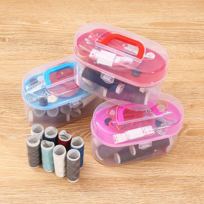 Hộp Đựng Kim Chỉ 2 Tầng Tiện Lợi – Dụng Cụ May Vá Mini Đầy Đủ Cho Mọi Nhà