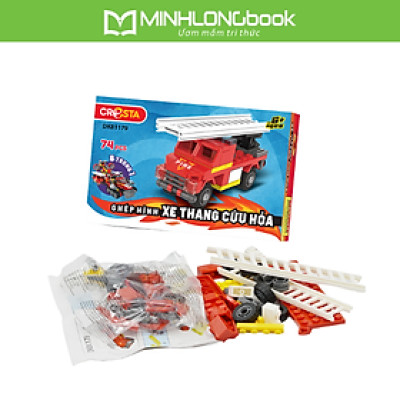 Đồ Chơi: Ghép Hình - Lực Lượng Cứu Hộ_ Xe Thang Cứu Hỏa (74 Chi Tiết) DK81179