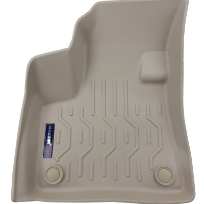 Thảm lót sàn xe ô tô Peugeot 2008 Nhãn hiệu Macsim chất liệu nhựa TPV cao cấp màu be (FDW-174) - 2 hàng ghế
