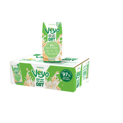 Thùng Veyo Sữa hạt Yến mạch (30 hộp x 180ml)