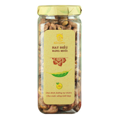 Combo Hạt Điều Rang Muối Vỏ Lụa Hải Long (250g /Hũ) + Mứt Gừng Nướng Mật Ong Hải Long (120g)