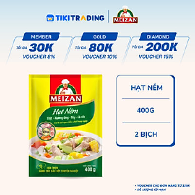 Combo 2 bịch hạt Nêm Vị Heo Meizan 400g