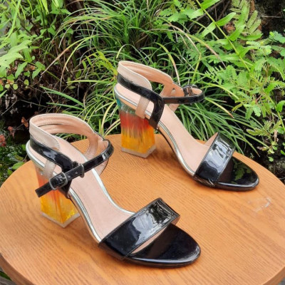 Sandal cao gót đế 7 màu cao cấp hot trend  quai da mềm mại 20248