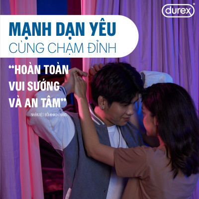 Bộ bao cao su Durex Performa kéo dài thời gian size 52mm, 1 hộp 12 bao và 1 hộp 3 bao