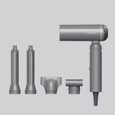 Máy Sấy Tạo Kiểu Tóc Gấp Gọn LocknLock ENA626GRY Công Nghệ Ion Âm, Hàng Chính Hãng, 1300W - JoyMall