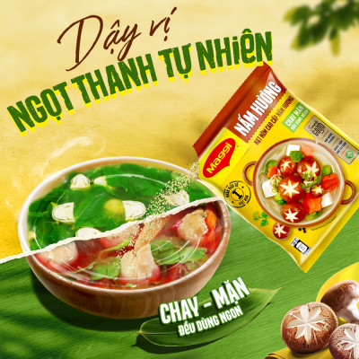 Hạt nêm cao cấp MAGGI vị Nấm Hương gói 450g