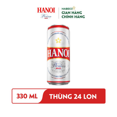 Bia Hanoi Premium - Thùng 24 lon 330ml