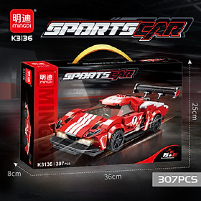 MINGDI - K3136 - Bộ Lắp Ráp Xe Đua Thể Thao (307Chi Tiết)