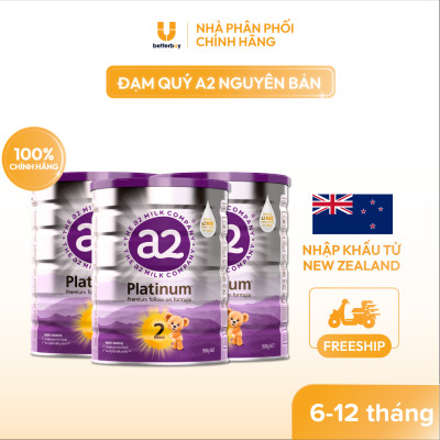 Combo 3 Lon Sữa a2 Milk a2 Platinum Premium Toddler Milk Drink Đủ Số Lon 900g
