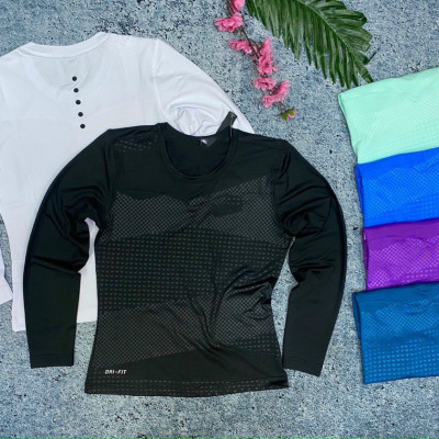 ÁO THUN NỮ DÀI TAY PHONG CÁCH THỂ THAO VẢI THUN LẠNH TỐT