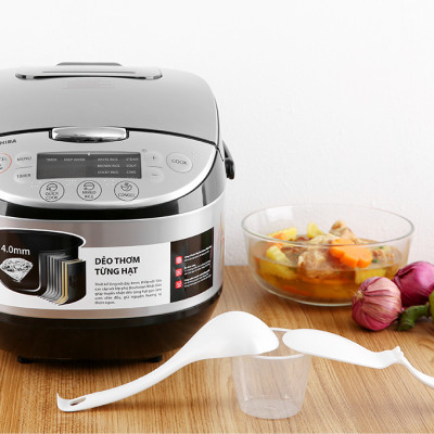 Nồi cơm điện tử Toshiba RC-18DR2PV(K) - 1.8L - Lòng nồi dày 4mm, chống dính - Hàng chính hãng, bảo hành 12 tháng