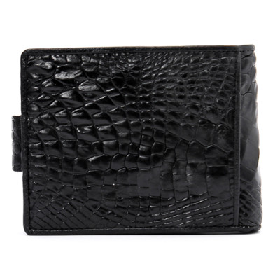 HJ2216-17-18-44 - Ví nam Huy Hoàng da cá sấu nút bấm màu đen, nâu đỏ, vàng bò, nâu đất