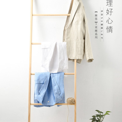 Áo khoác blazer nam hàng nút, chất linen đứng form, áo vest nam trưởng thành