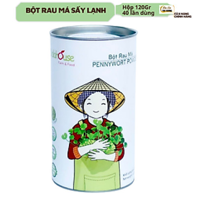 Bột rau má hữu cơ nguyên chất sấy lạnh Dalahouse - Giải độc, mát gan, thanh nhiệt cơ thể, giảm mụn, đẹp da