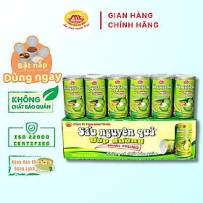 Sấu nguyên quả ướp đường Minh Trung 365g - Sấu 24 (thùng 24 lon)