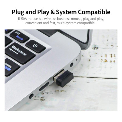 Chuột không dây 1200DPI uFound R-50A 2.4G Màu đen