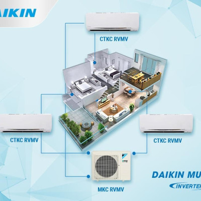 Hệ Thống Máy Lạnh Multi S Daikin Combo MKC70SVMV/CTKC25RVMV+CTKC50RVMV Gas R32 Inverter Treo Tường 1 Chiều Lạnh Hàng Chính Hãng - Chỉ giao tại HCM