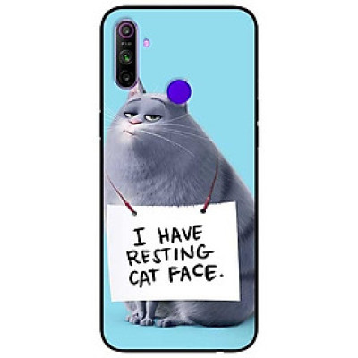 Ốp lưng dành cho Realme C3 mẫu Mèo Đeo Bảng