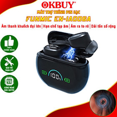 Máy trợ thính không dây Funmic EN-IA006A Có hộp sạc hiện đại
