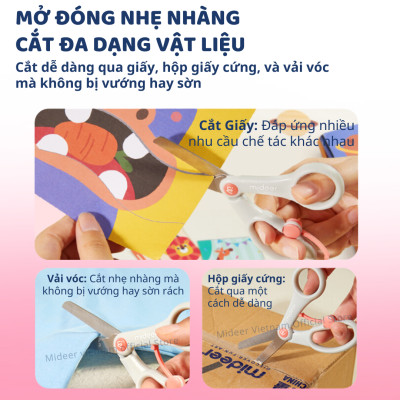 Kéo Thủ Công Cắt Giấy An Toàn Cho Bé An Toàn Mideer Craft Sicrssors