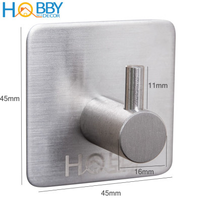 Combo 4 móc dán tường inox 304 HOBBY Home Decor TV160-4 có keo dán