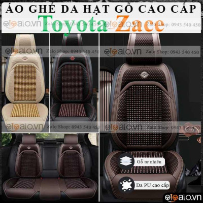 Áo trùm lót bọc ghế da xe ô tô Toyota Zace da hạt gỗ tự nhiên CAO CẤP